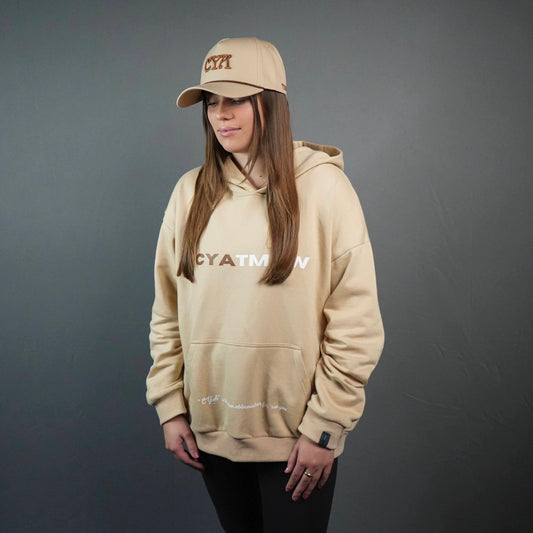 NEW BEGINNING "FLY AWAY" UNISEX HOODIE IN SAND