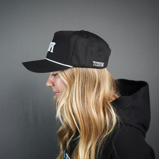 NEW BEGINNING "NO WORDS" 5 PANEL HAT IN BLACK