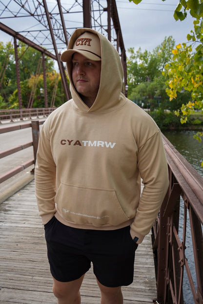 NEW BEGINNING "FLY AWAY" UNISEX HOODIE IN SAND