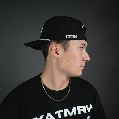 NEW BEGINNING "NO WORDS" 5 PANEL HAT IN BLACK