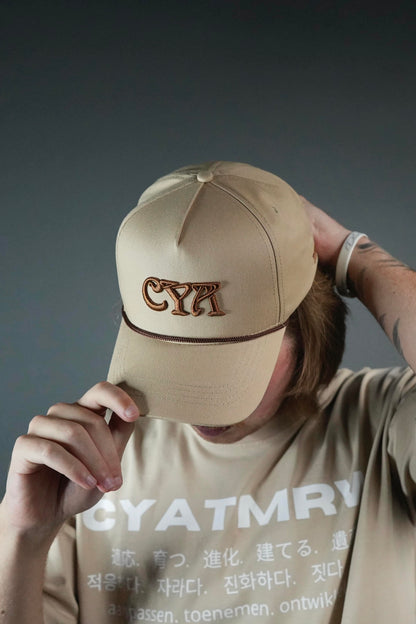 NEW BEGINNING "NO WORDS" 5 PANEL HAT IN SAND