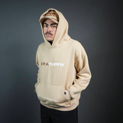 NEW BEGINNING "FLY AWAY" UNISEX HOODIE IN SAND