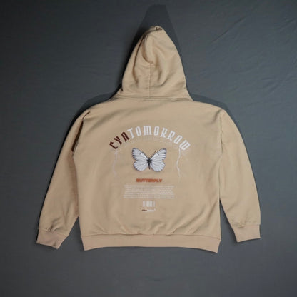 NEW BEGINNING "FLY AWAY" UNISEX HOODIE IN SAND