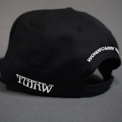 NEW BEGINNING "NO WORDS" 5 PANEL HAT IN BLACK