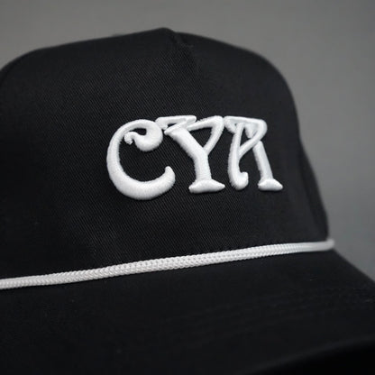 NEW BEGINNING "NO WORDS" 5 PANEL HAT IN BLACK