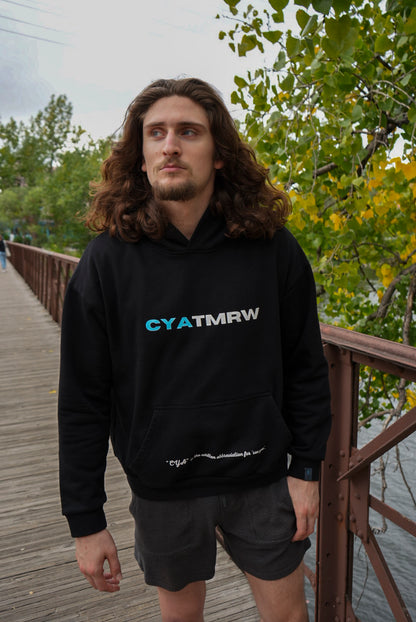 NEW BEGINNING "FLY AWAY" UNISEX HOODIE IN BLACK