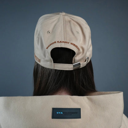 NEW BEGINNING "NO WORDS" 5 PANEL HAT IN SAND